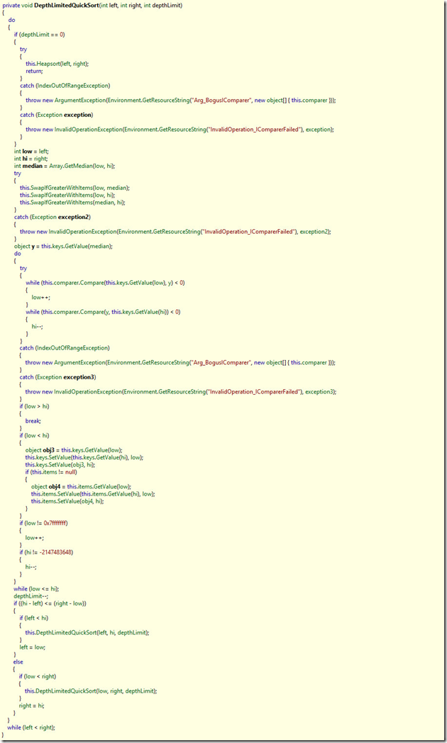 DepthLimitedQuickSort DepthLimitedQuickSort